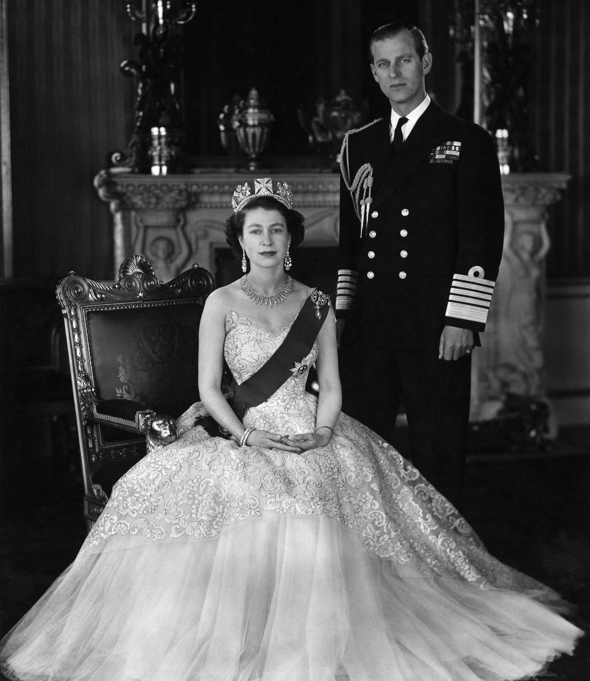 Drottning Elizabeth och prins Philip.