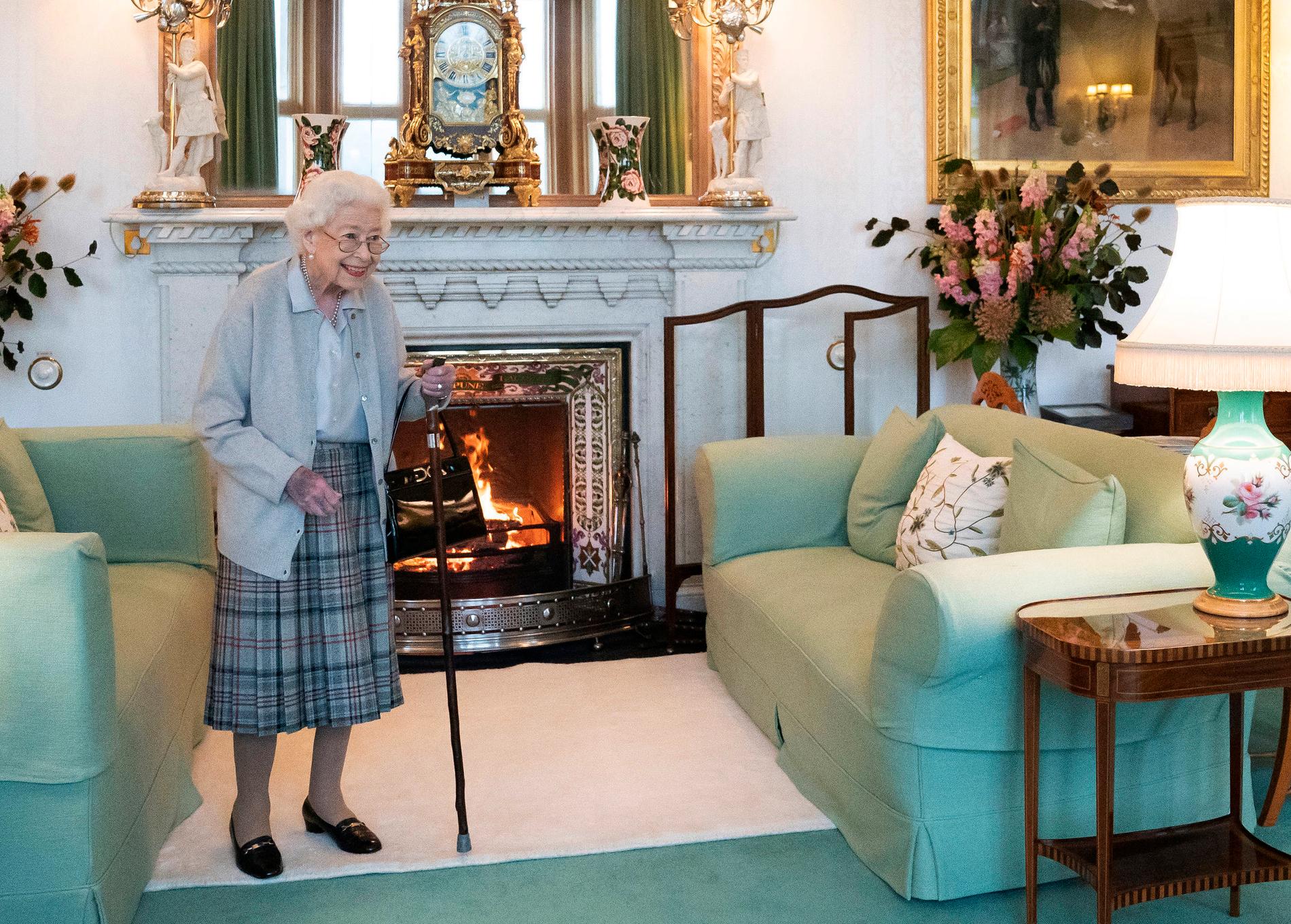 Drottning Elizabeth på Balmoral där hon mötte den nya premiärministern Liz Truss på tisdagen. 