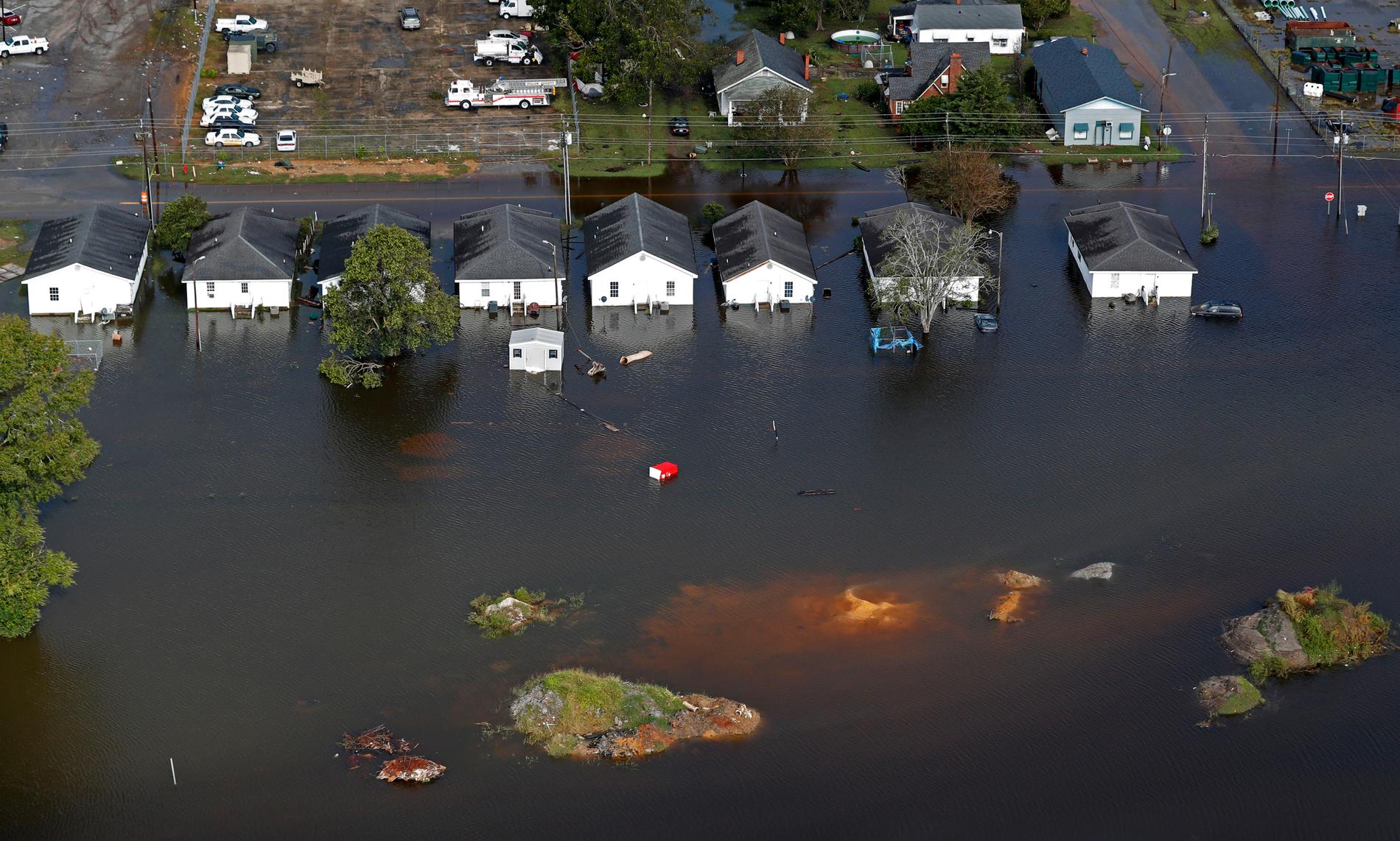 Översvämningar i South Carolina efter orkanen Florence. 