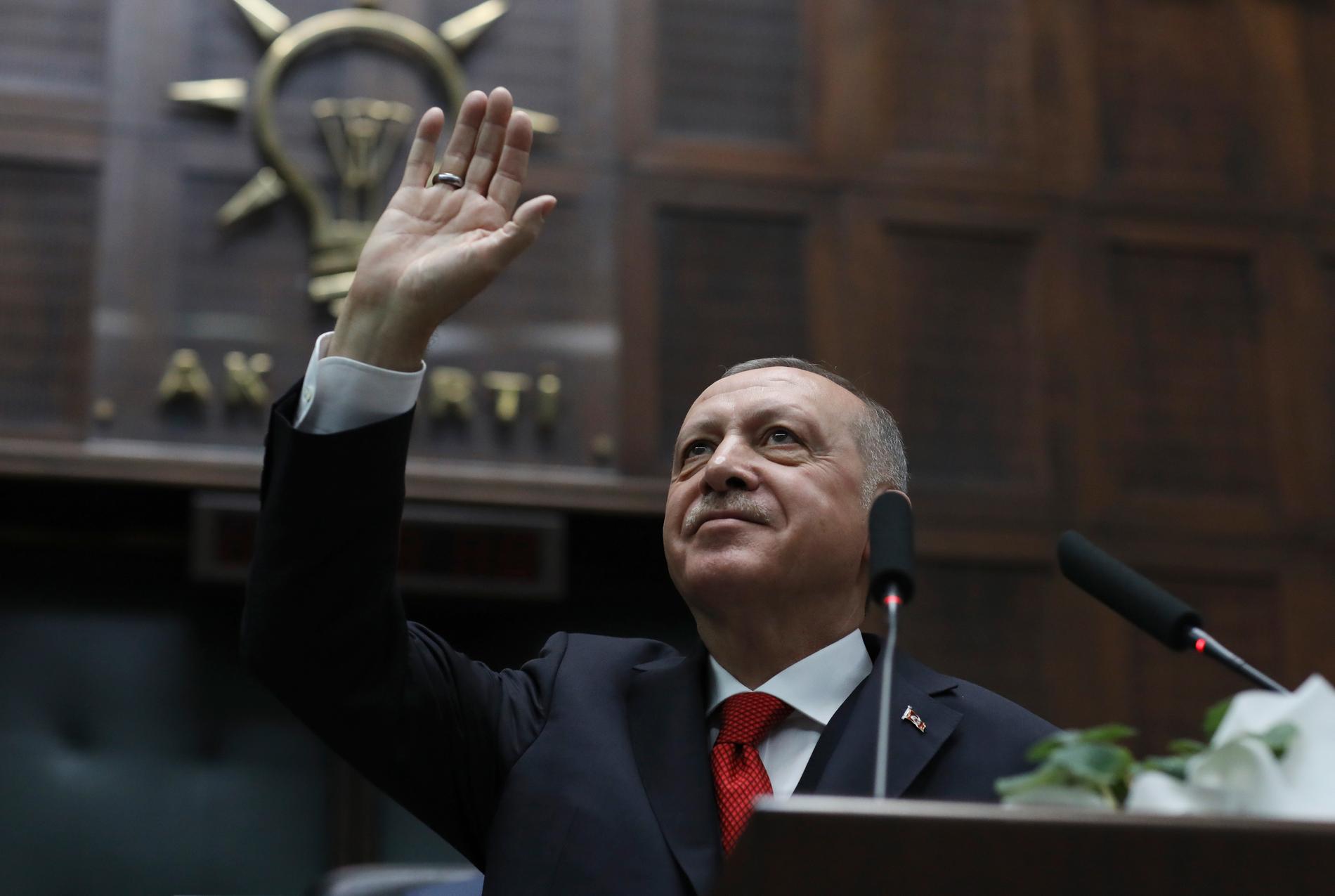 Turkiet har lyft sin hand från Wikipedia som åter är tillgängligt i landet. President Recep Tayyip Erdogan, i flera år hårt kritiserad för att förtrycka yttrandefriheten. Arkivibild.