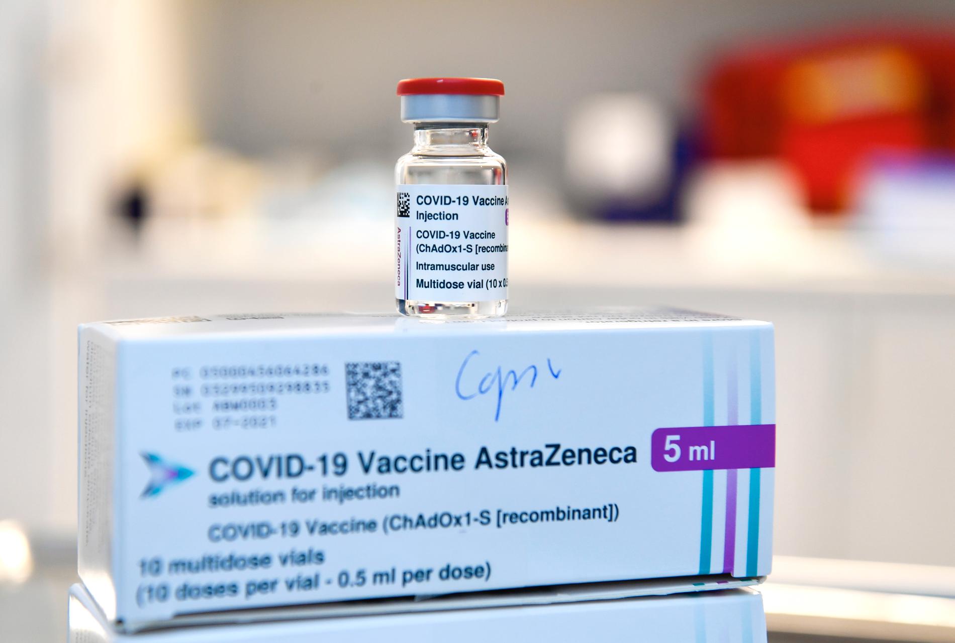 Astra Zenecas vaccin mot Covid-19. Arkivbild.