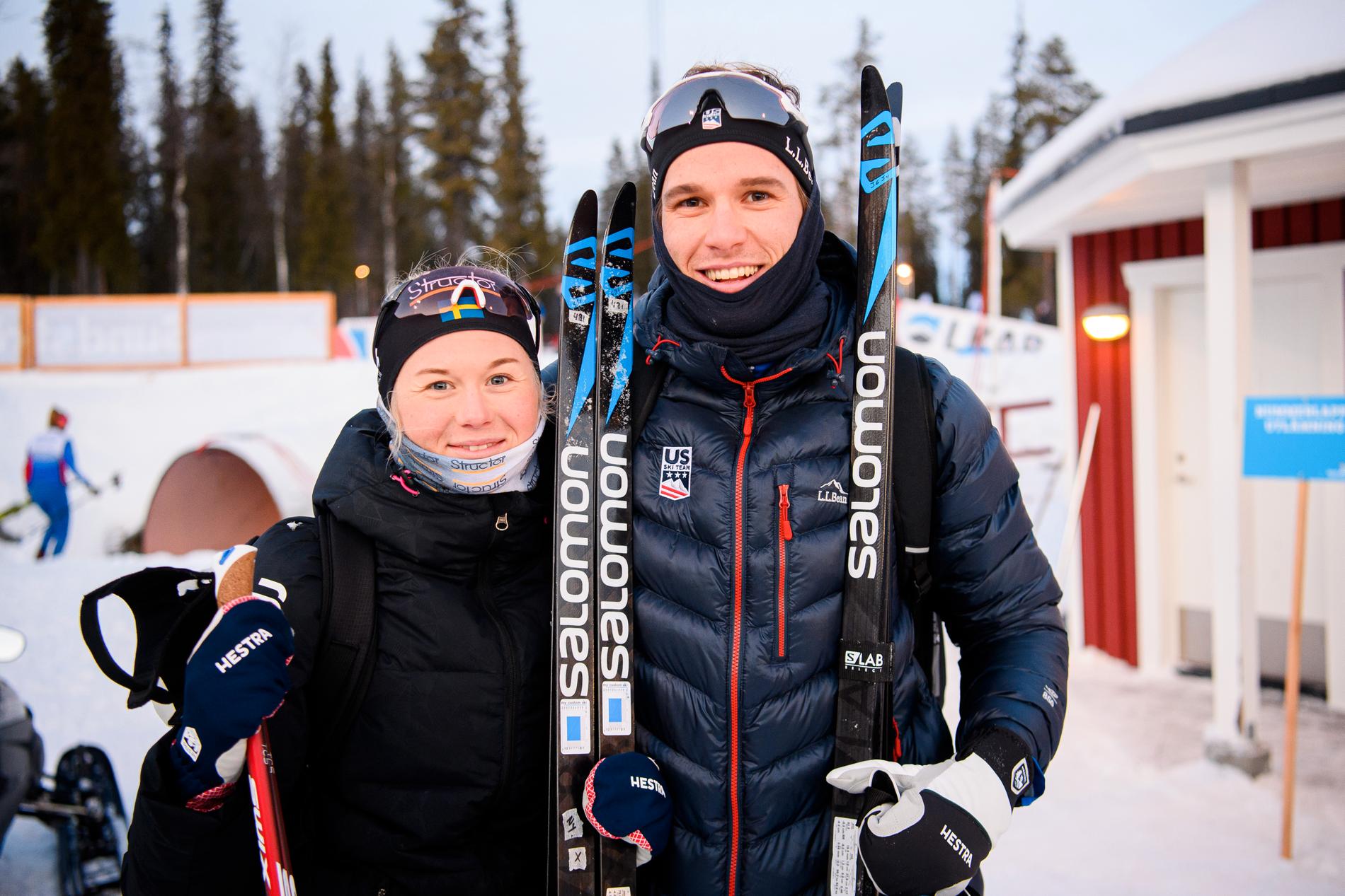 Maja Dahlqvist tillsammans med pojkvännen Kevin Bolger.