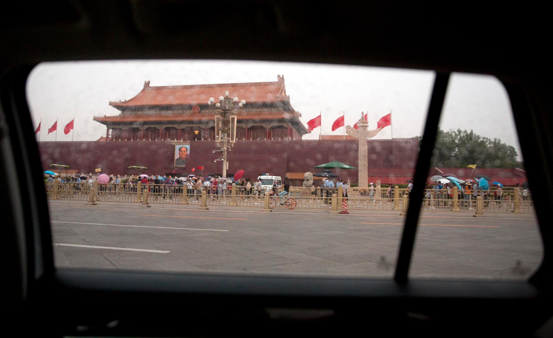 Himmelska fridens torg i Peking. På dagen 30 år efter massakern.