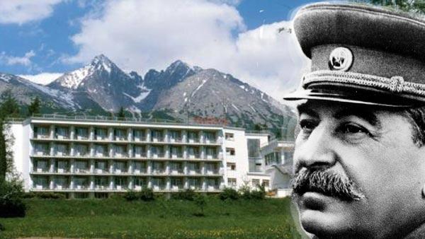Hotel Morava i Tatrabergen i Slovakien har till och med en byst av skräckdiktatorn Stalin i lobbyn.