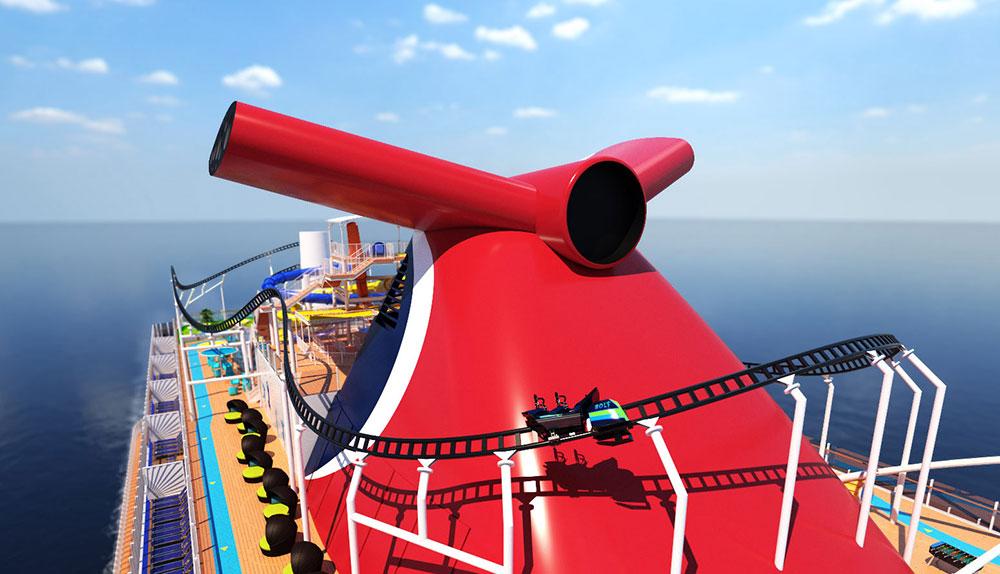 Bolt Ultimate Sea Coaster kommer att locka fartglada barn och vuxna till Carnival Cruise Lines skepp Mardi Gras.