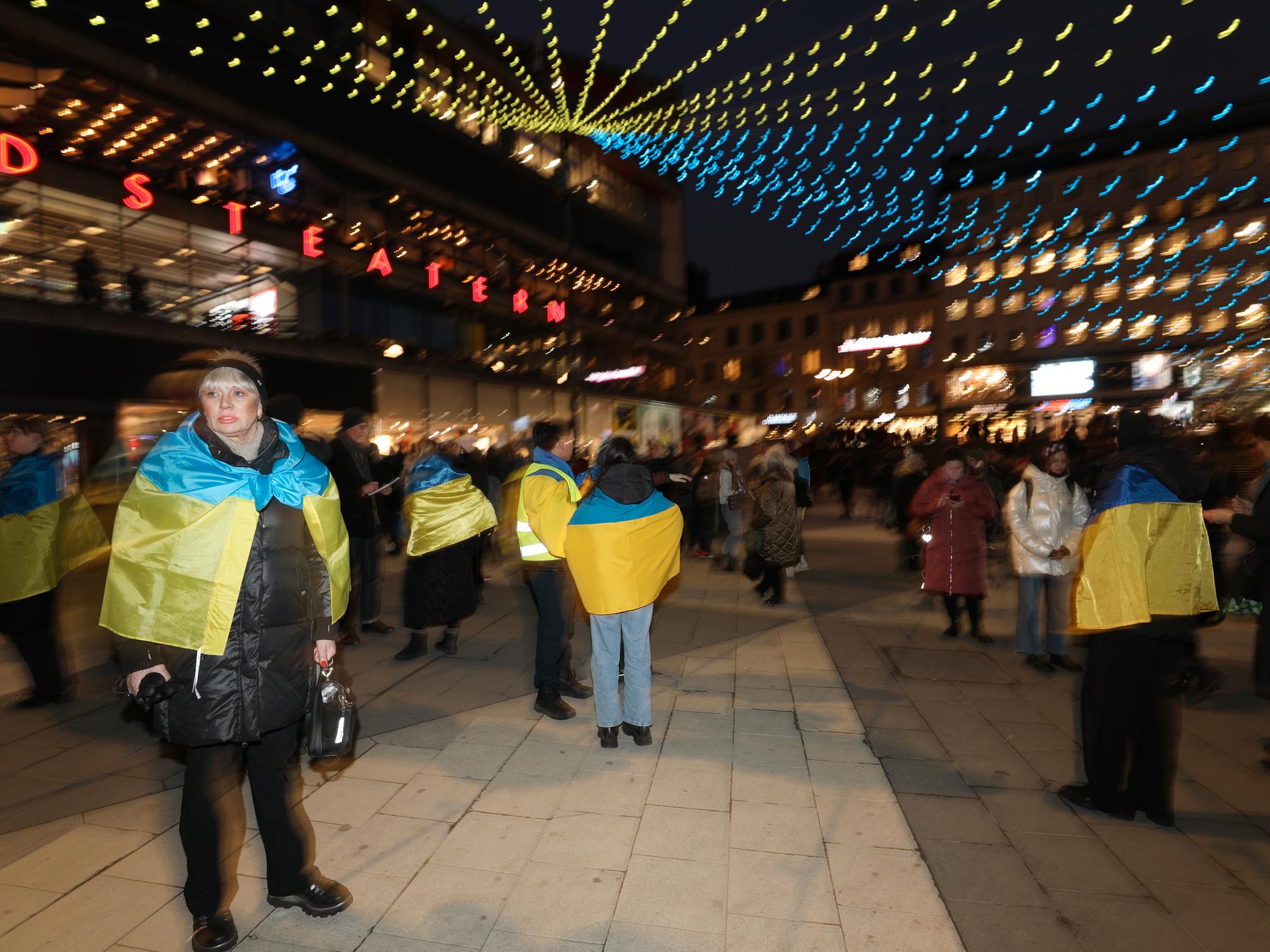 Sverige samlas till stöd för Ukraina på årsdagen