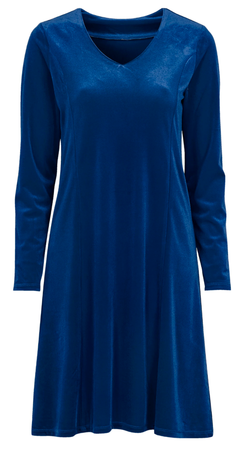 Midnattsblå sammetsklänning från Cellbes