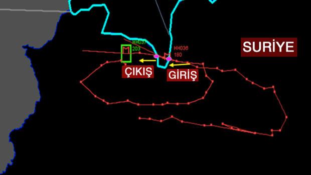 Så flög det nedskjutna ryska flygplanet i Syrien enligt en radarkarta släppt av Turkiet.