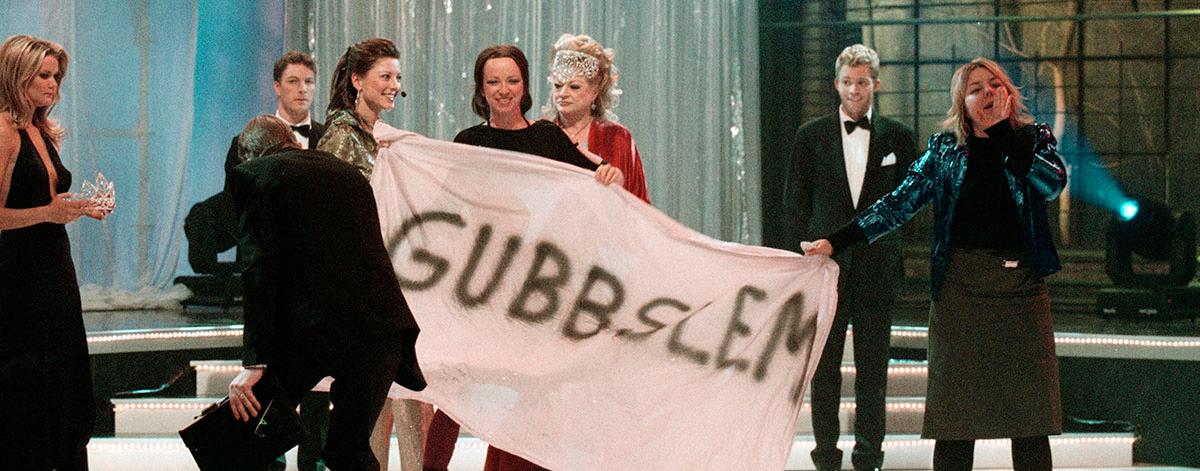 ”Gubbslemsprotesten” mot Fröken Sverige-tävlingen 2001. Nio år senare var den nedlagd.