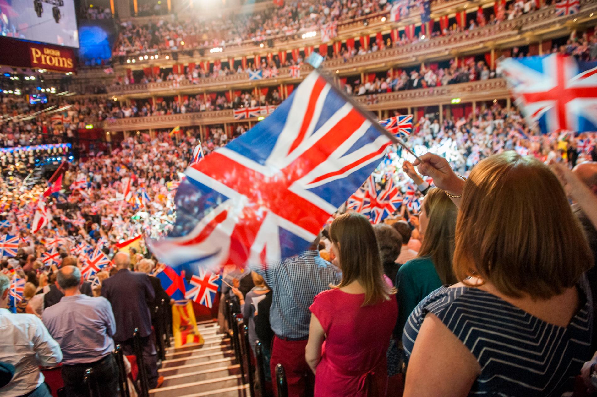 Höstens debatt om "Rule Britannia" på konserten "Last night of the Proms" slutade med att sången framförfördes – men av en mindre kör än vanligt. Arkivbild.