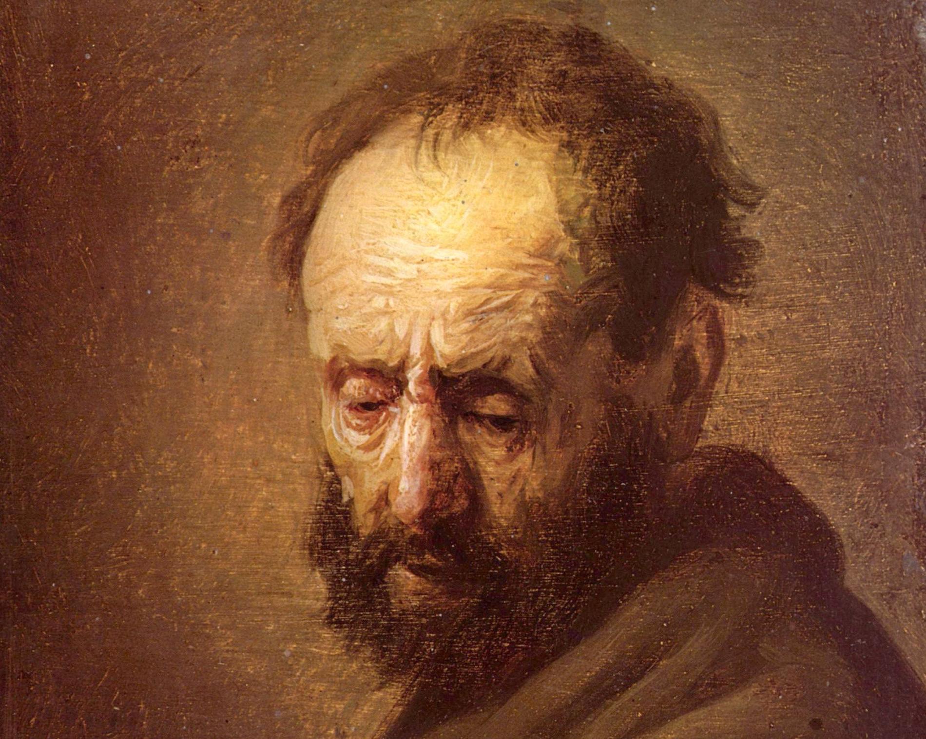 "Porträtt av en skäggig man" kan vara en äkta Rembrandt. Arkivbild.