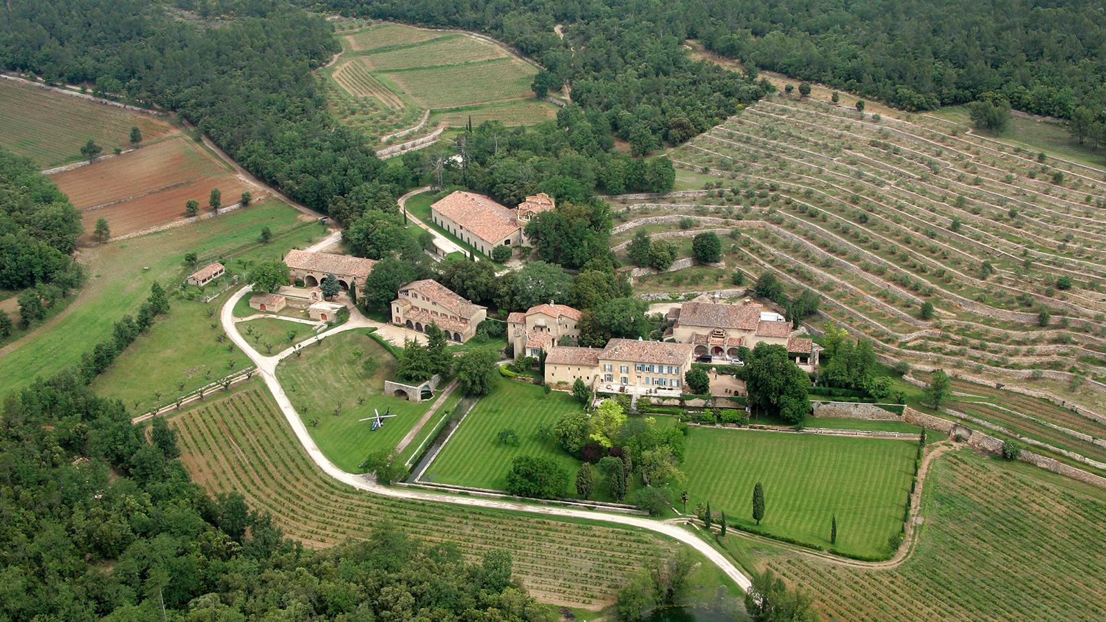 Slottet Miraval i Correns i Provence.
