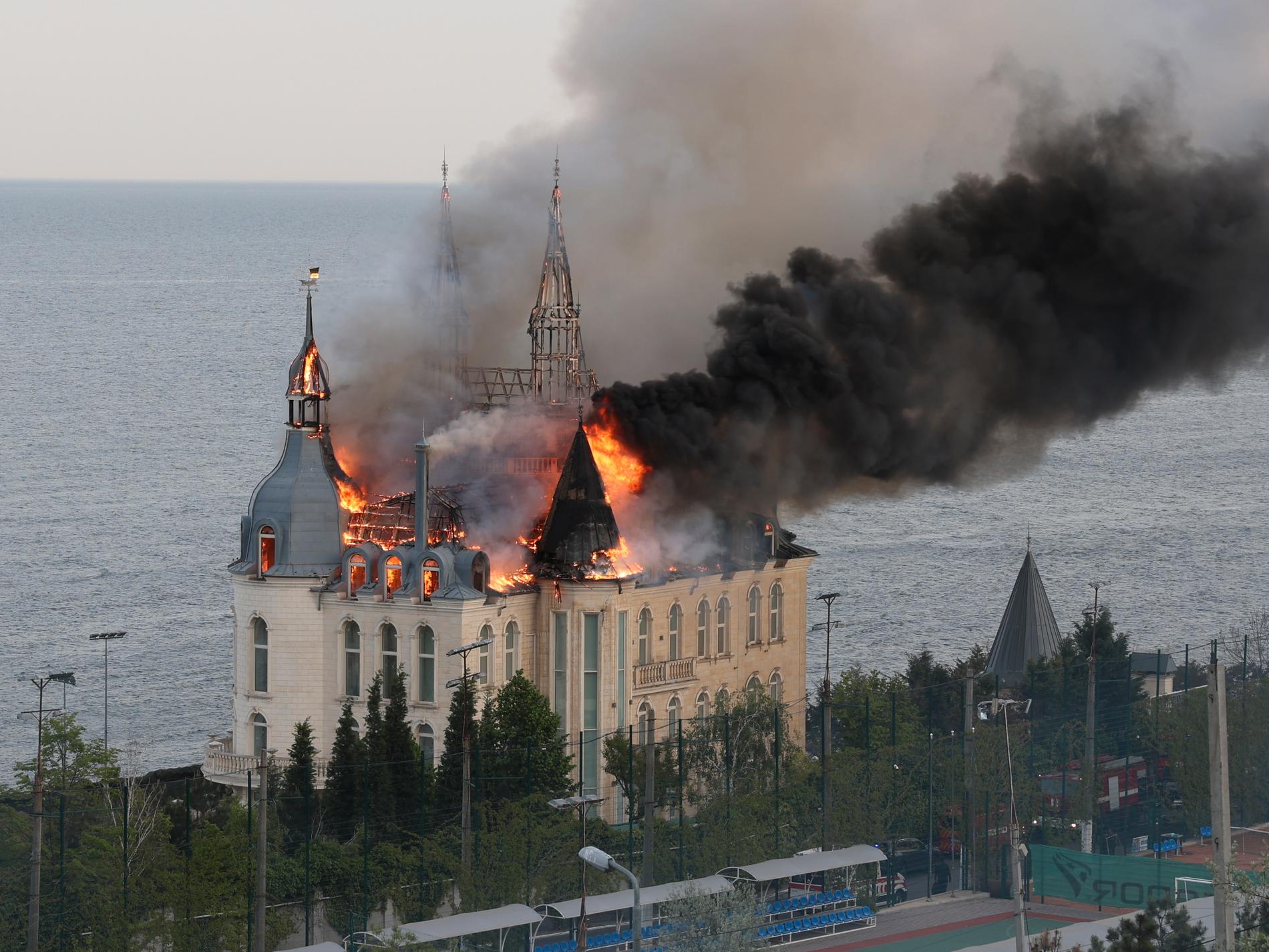 Bränder, döda och skadade i Odessa