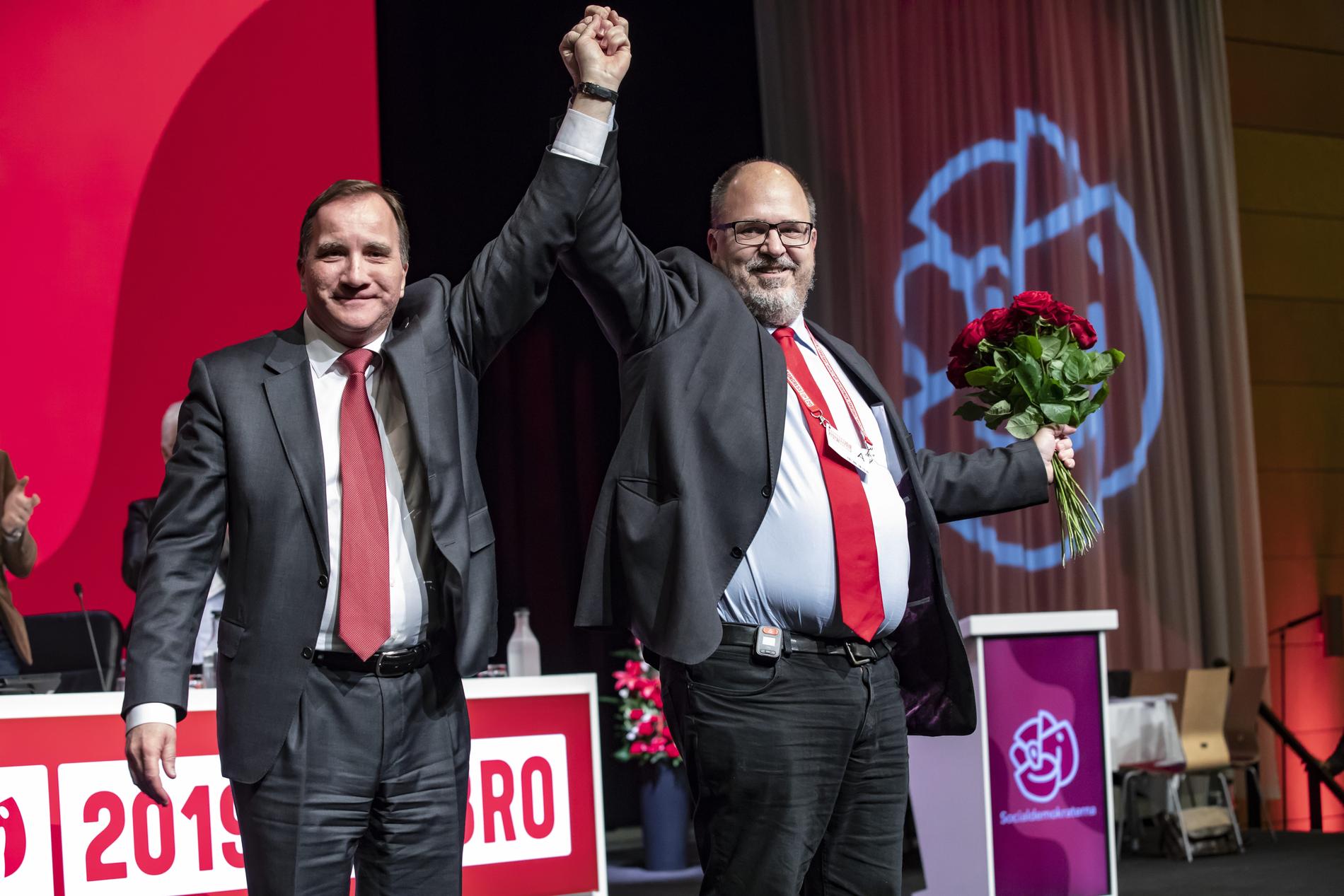 Karl-Petter Thorwaldsson (till höger) vill inte bli S-ledare efter Stefan Löfven.