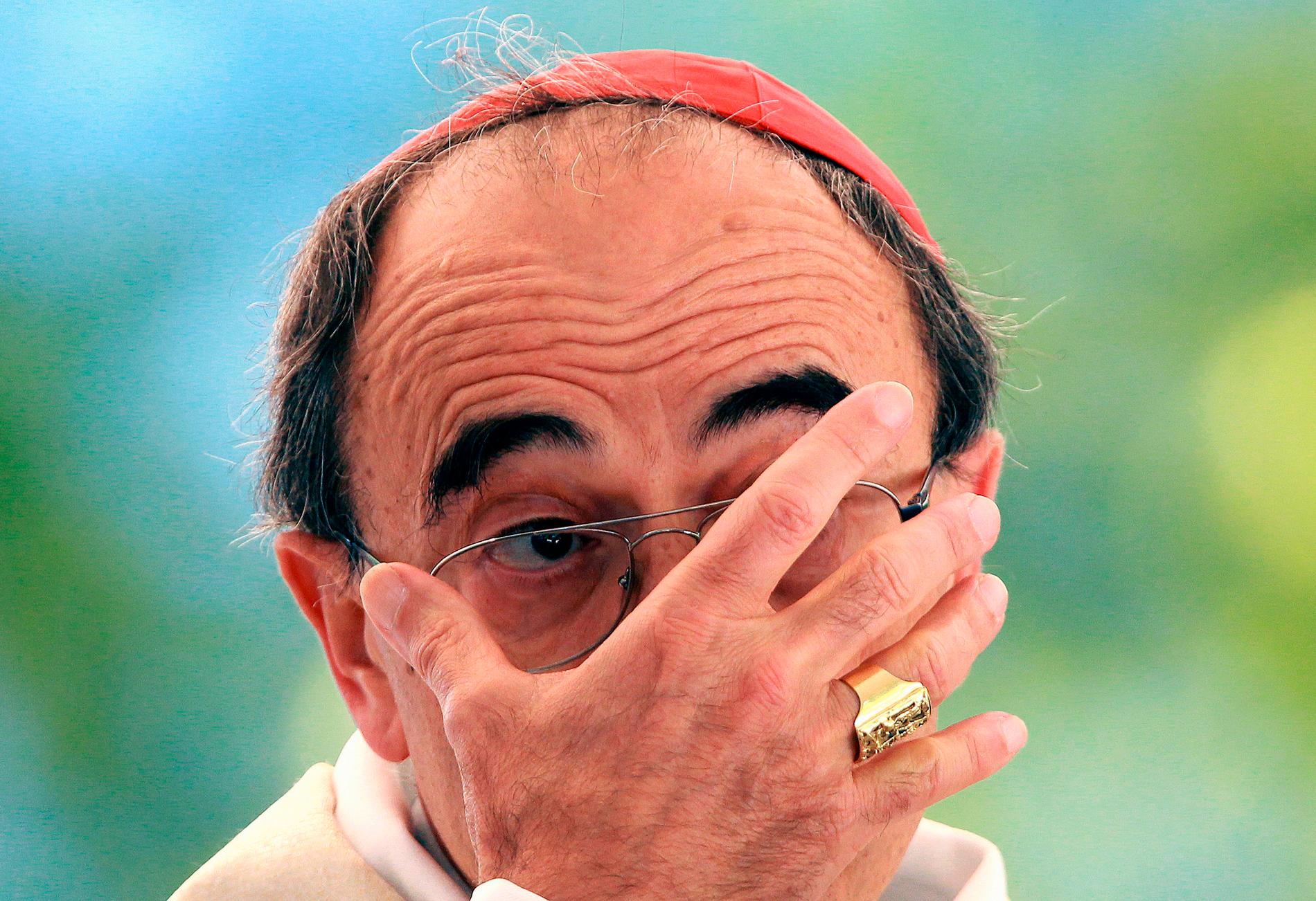 Kardinal Philippe Barbarin står på måndagen inför rätta i pedofilhärvan i Lyon. Frankrike. Arkivbild.