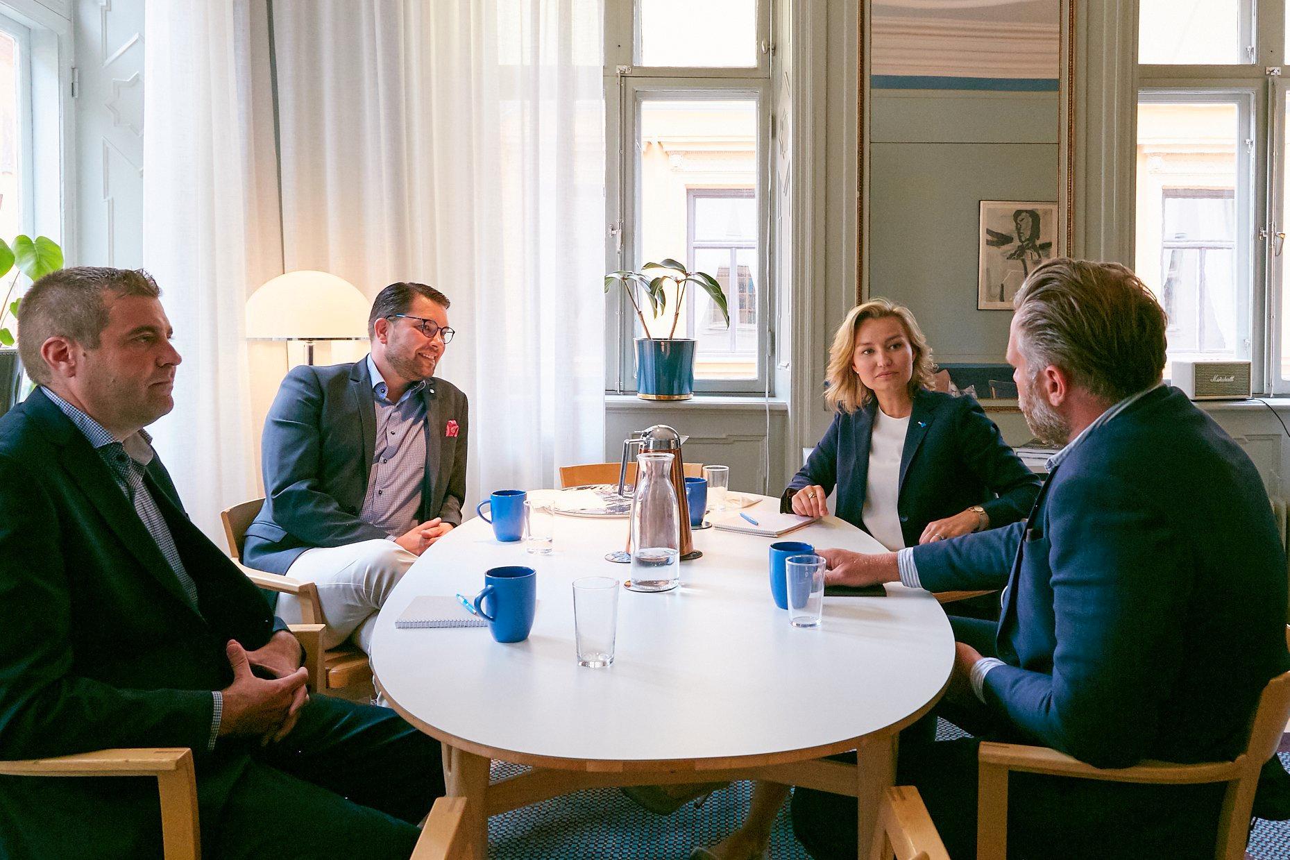 KD-ledaren Ebba Busch Thor och SD-ledaren Jimmie Åkesson diskuterade sjukvård, energipolitik och migration på en lunch tidigare i veckan.