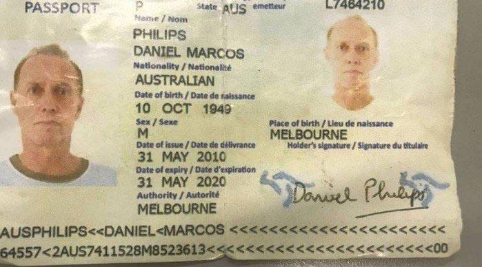  Det falska passet. Christoffer Gott pedofil från Australien som i Brasilien levt under namnet Daniel Marchos Philips.