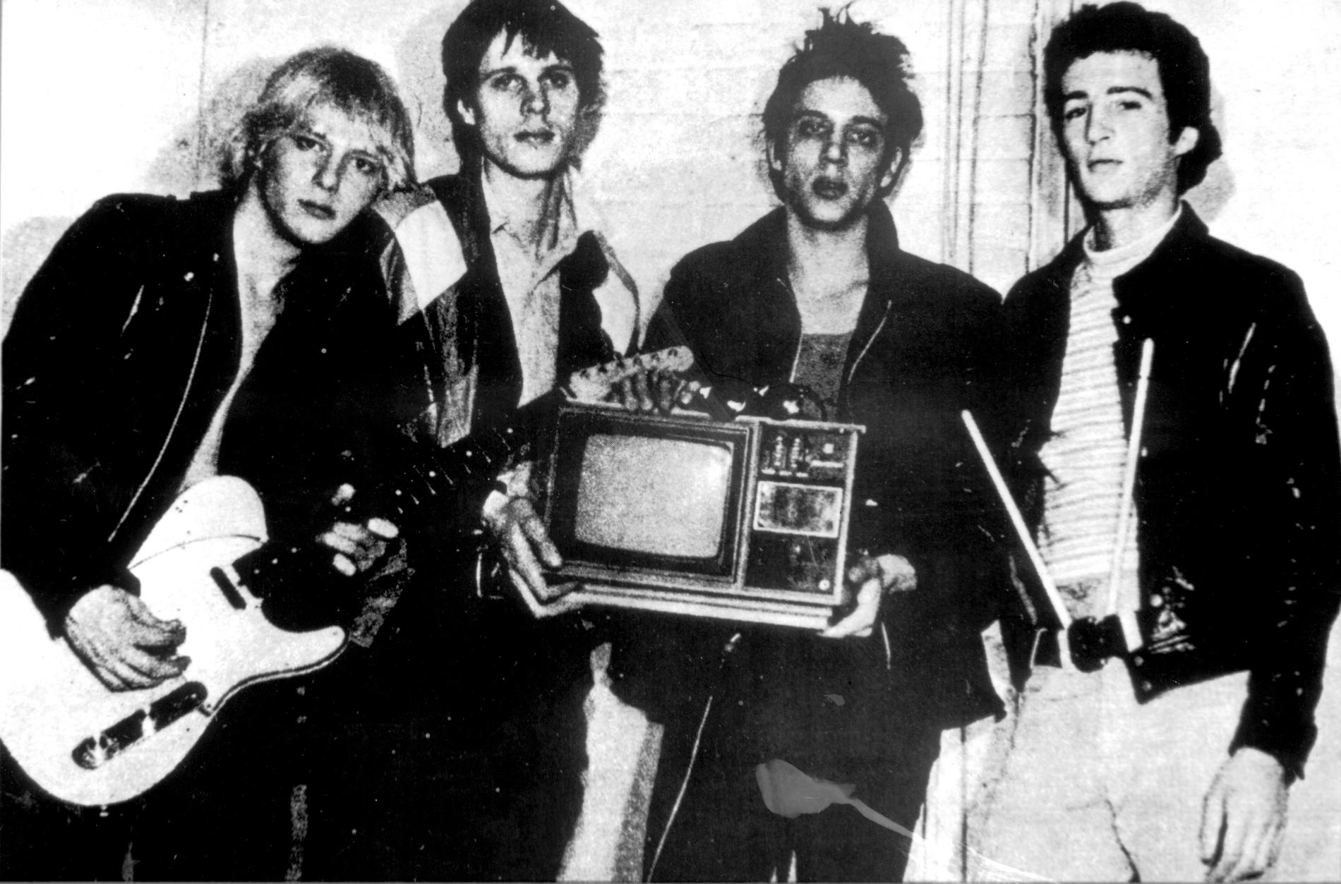 Tidigt pressbild på Television från 1974. Från vänster: Richard Lloyd, Tom Verlaine, Richard Hell och Billy Ficca. 