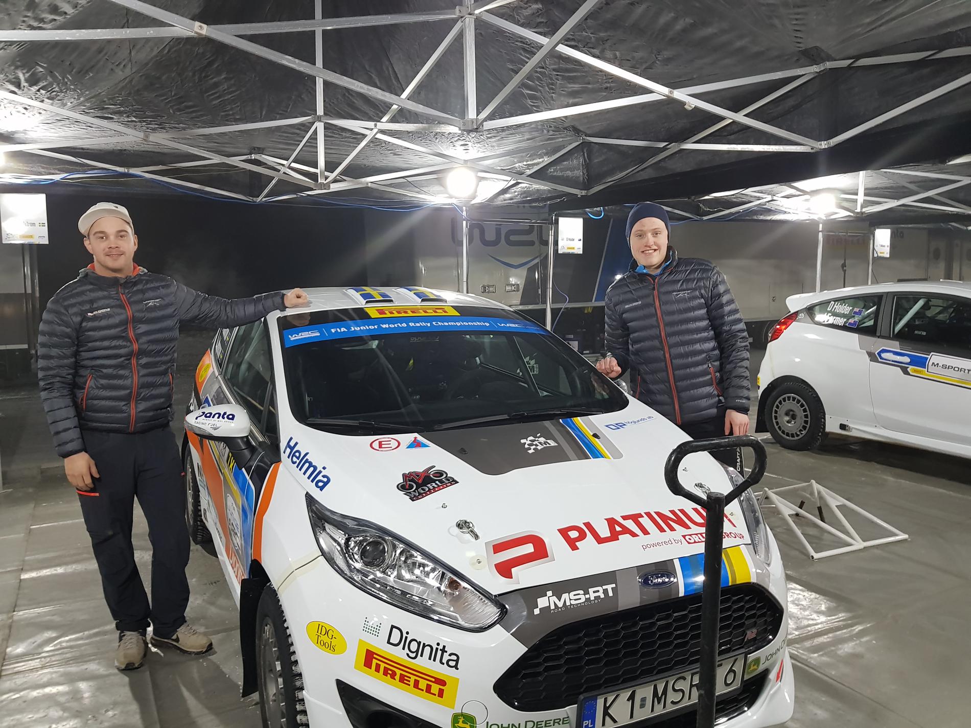 Dennis Rådström och Johan Johansson inför Rally Sweden