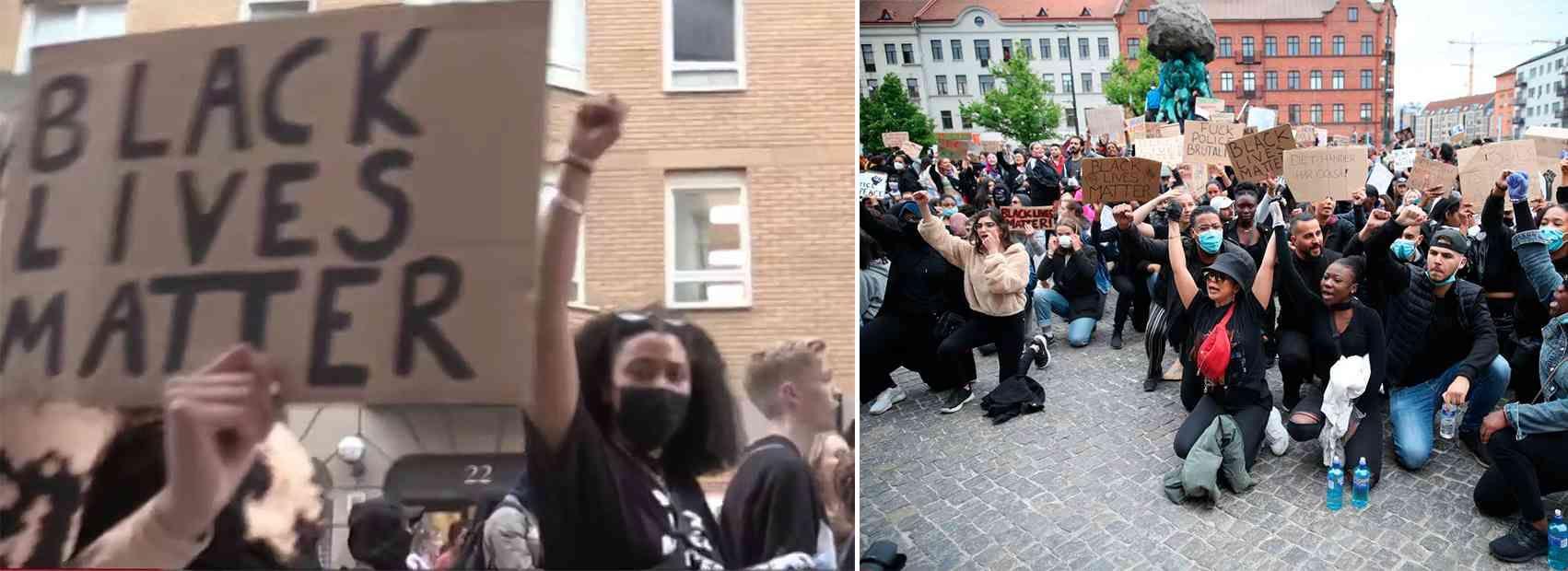 Tusentals tågade genom Malmö i protest mot rasismen tidigare i veckan. 