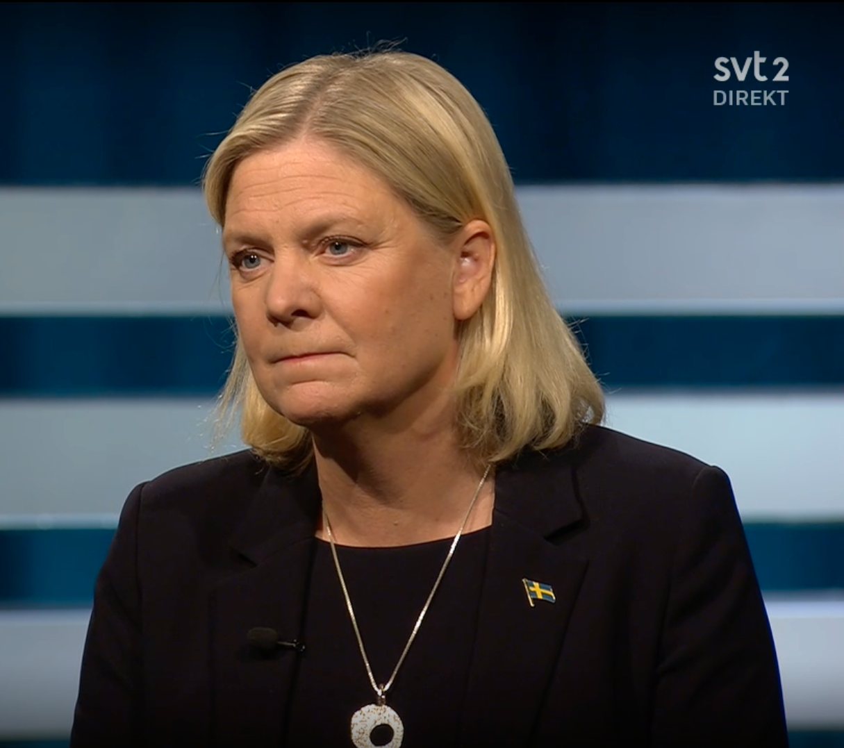 Magdalena Andersson i SVT:s ”Agenda” på söndagskvällen.