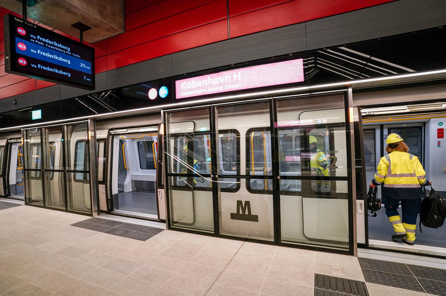 Station längs Köpenhamns nya metrolinje.