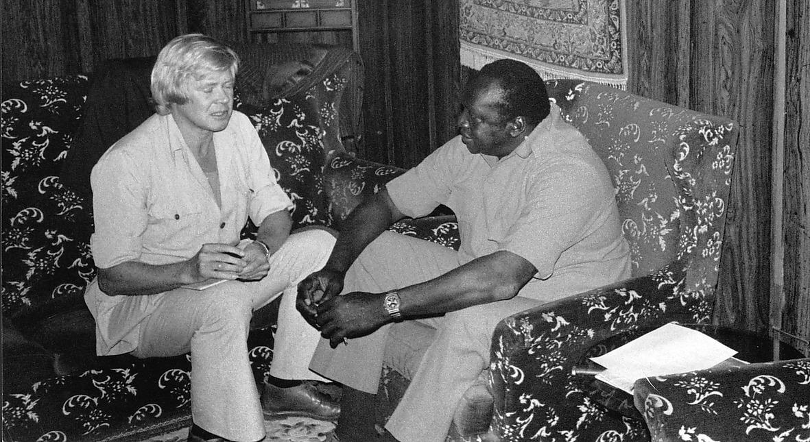 Staffan Heimerson intervjuar Idi Amin 1982.