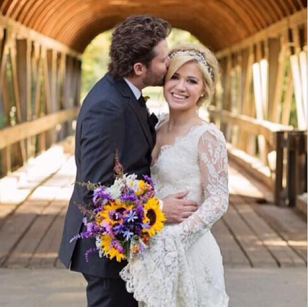 Kelly Clarkson nygift med kärleken Brandon Blackstock.