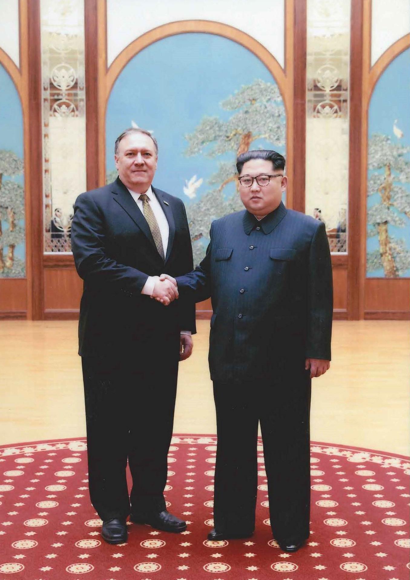 Mike Pompeo och Kim Jong UN