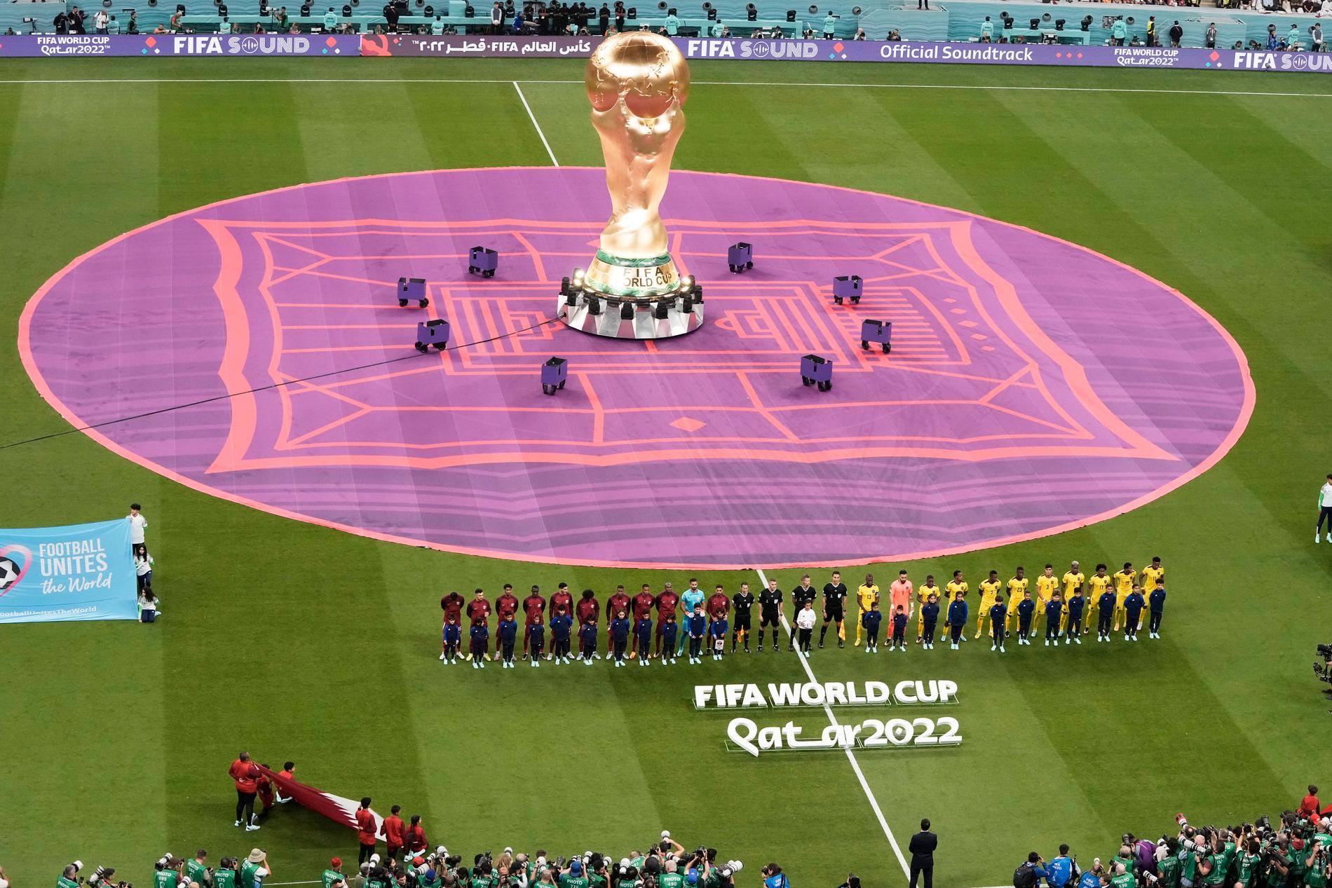 VM-premiären mellan Qatar och Ecuador lockade över 600 000 tittare. 