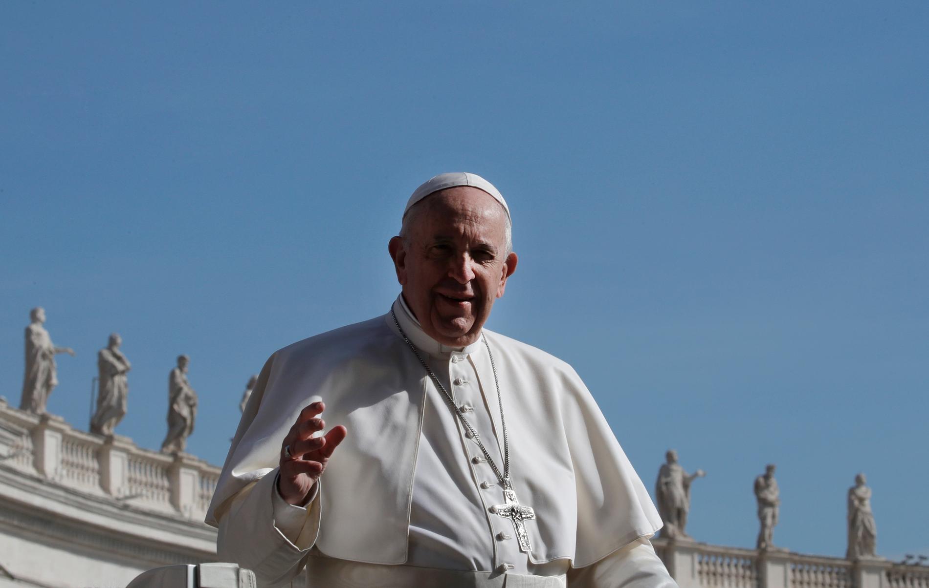 Påve Franciskus inför anmälningsplikt vid misstanke om sexuella övergrepp. Arkivbild.