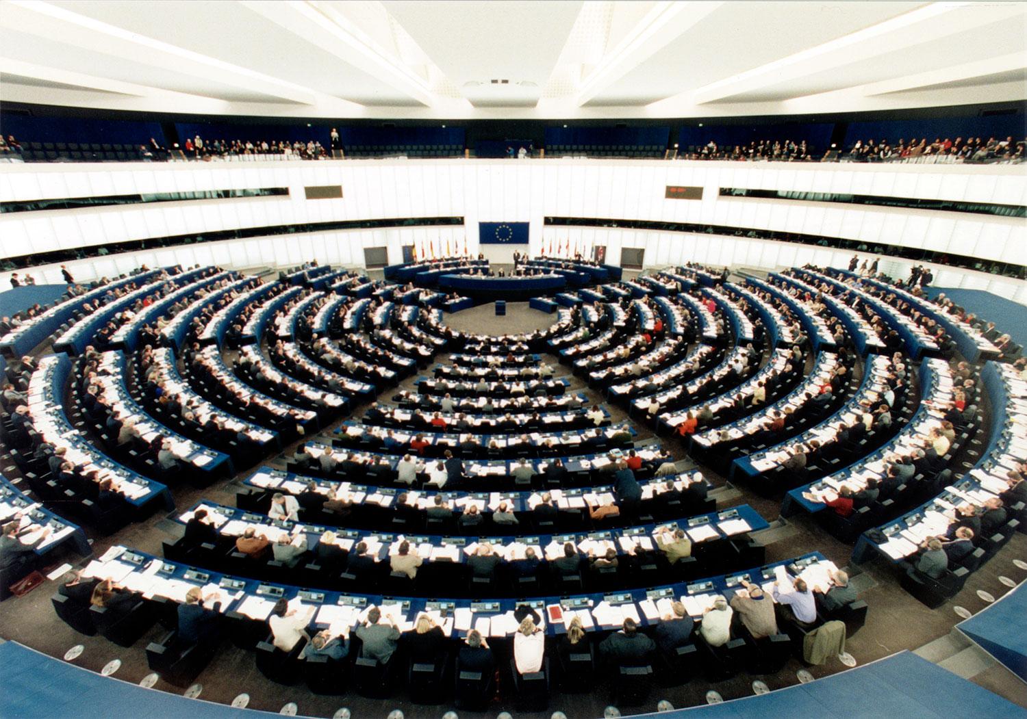 Plenisalen i Europaparlamentet.