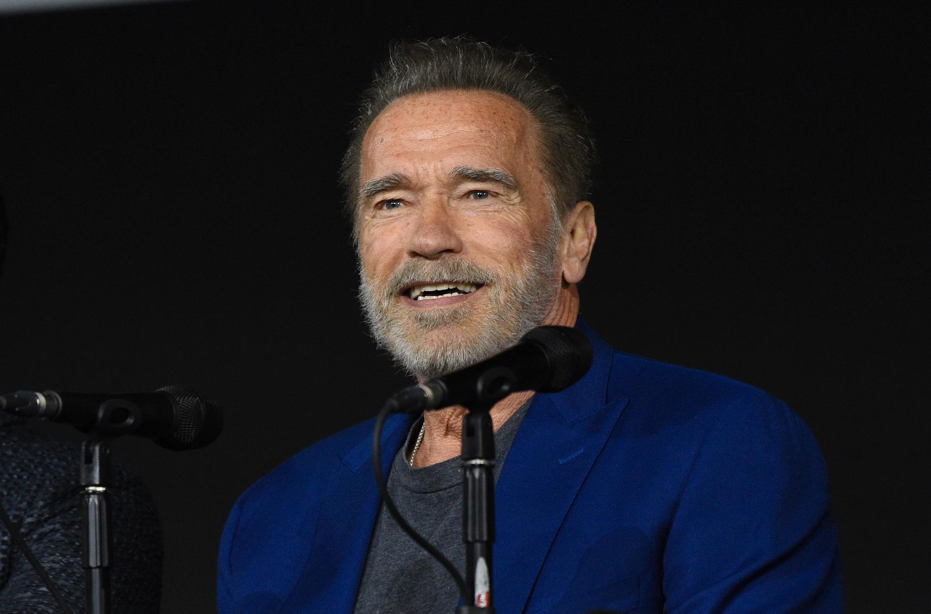 Arnold Schwarzenegger vid mässan Comic-Con International i juli 2019. Arkivbild.