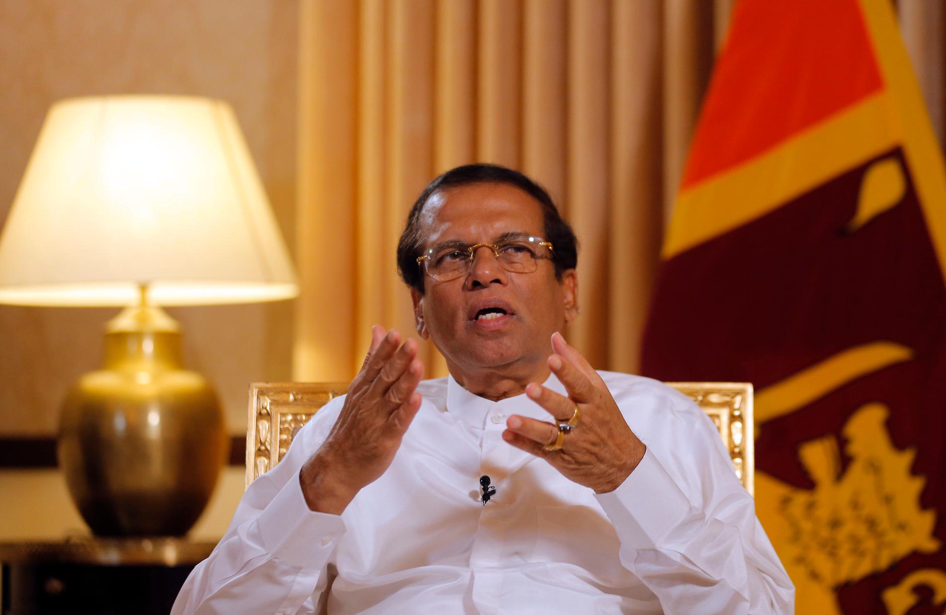 Sri Lankas president Maithripala Sirisena. Arkivbild.