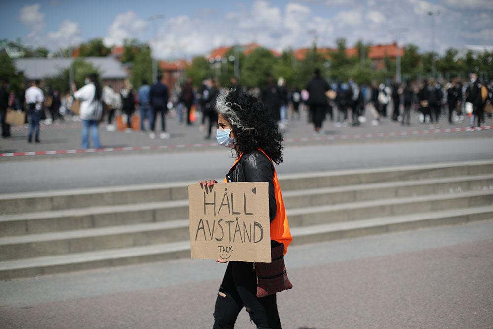Black lives matter-demonstrationen på Heden i Göteborg.