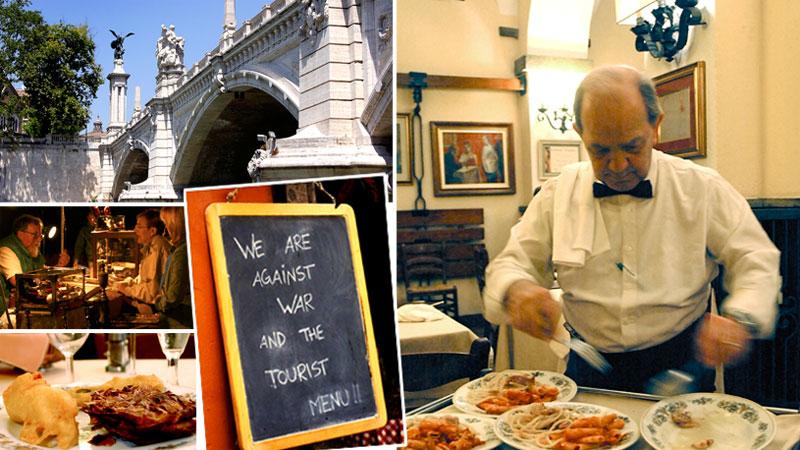 Ta bron över floden Tibern och upptäck de mysiga kvarteren och den goda maten i Rom-stadsdelen Trastevere. Vad sägs om pasta med griskind? Servitören Guido lägger upp generösa portioner.