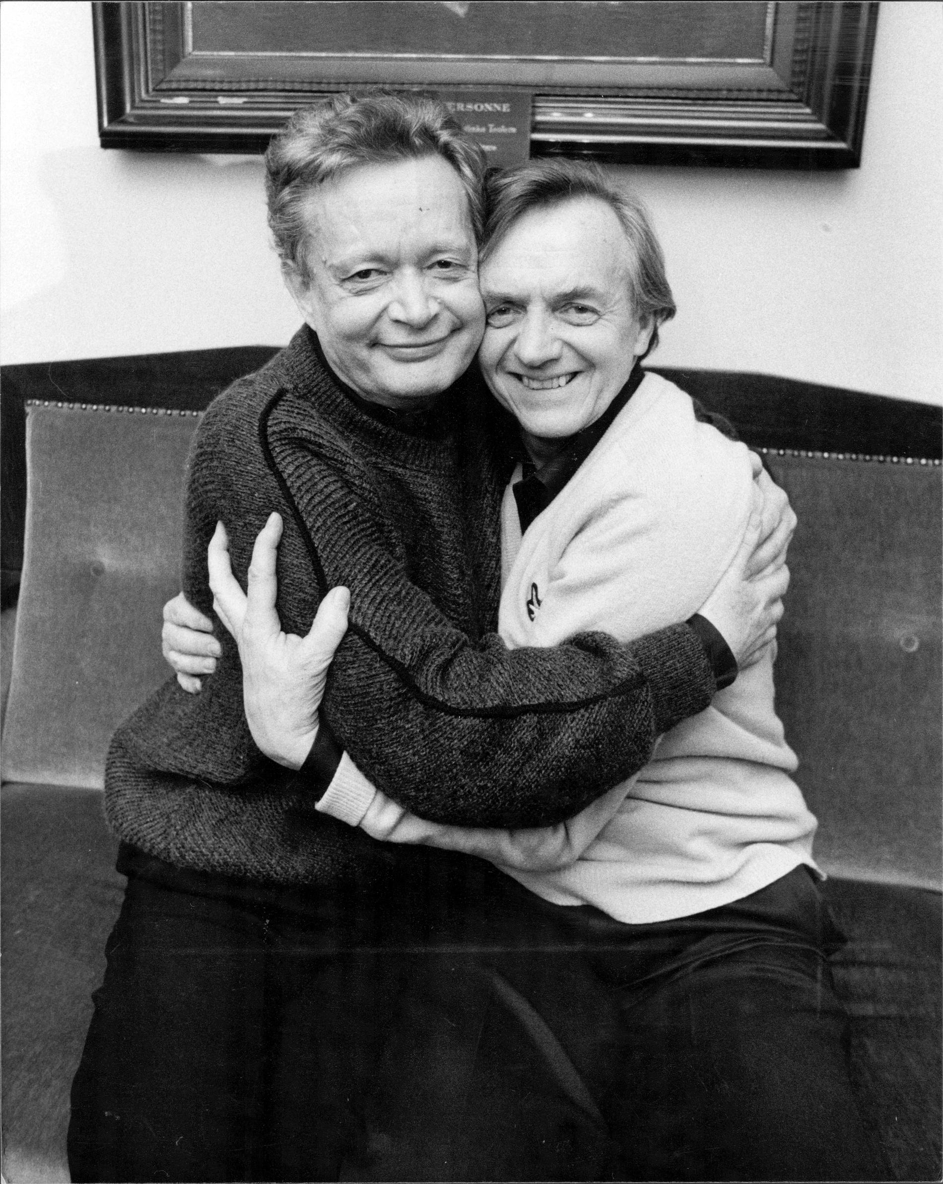 Jan-Olof Strandberg tillsammans med Ernst-Hugo Järegård 1985.