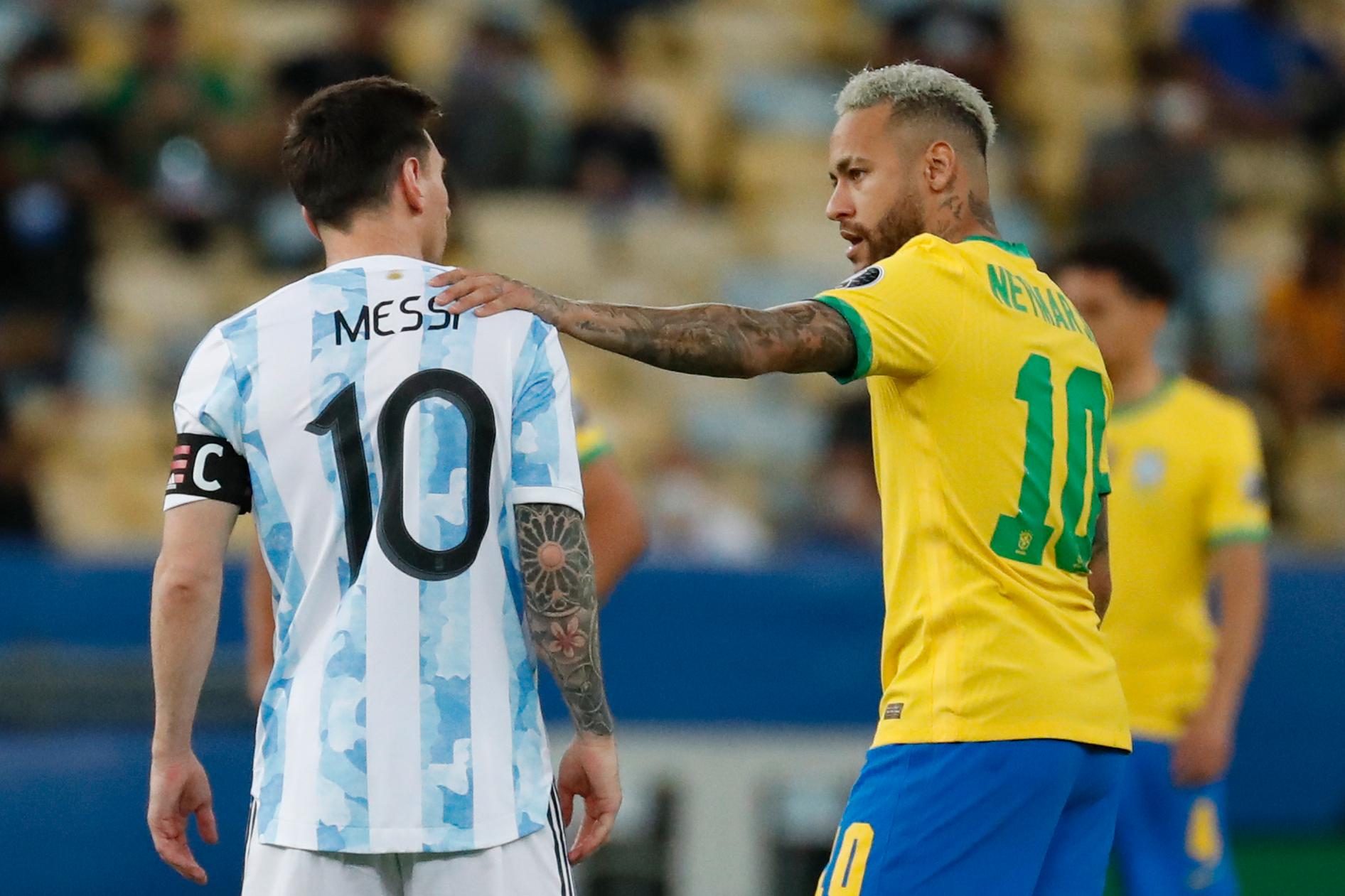 Vännerna Messi och Neymar möttes under natten i Copa America-finalen
