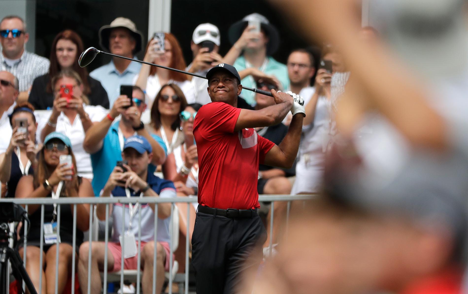 Tiger Woods under helgens PGA-tourtävling i Illinois.