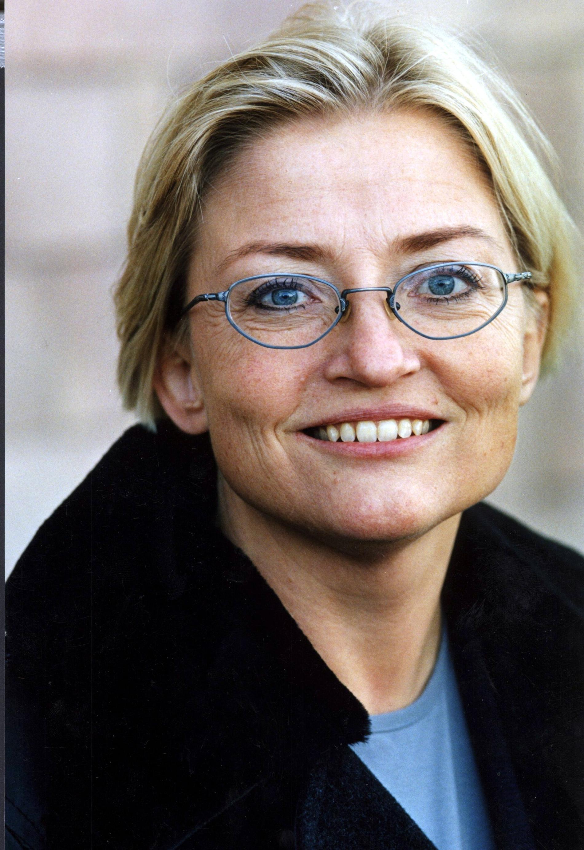 Anna Lindh i samband med att hon tillträdde som utrikesminister i Göran Perssons regering.