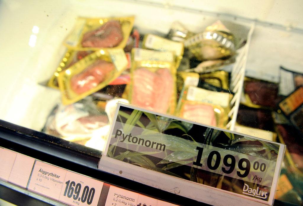 Pytonormskött säljs lagligt i flera butiker.