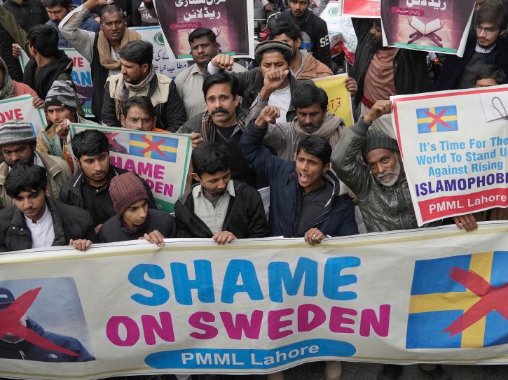 Protester mot Sverige över hela världen