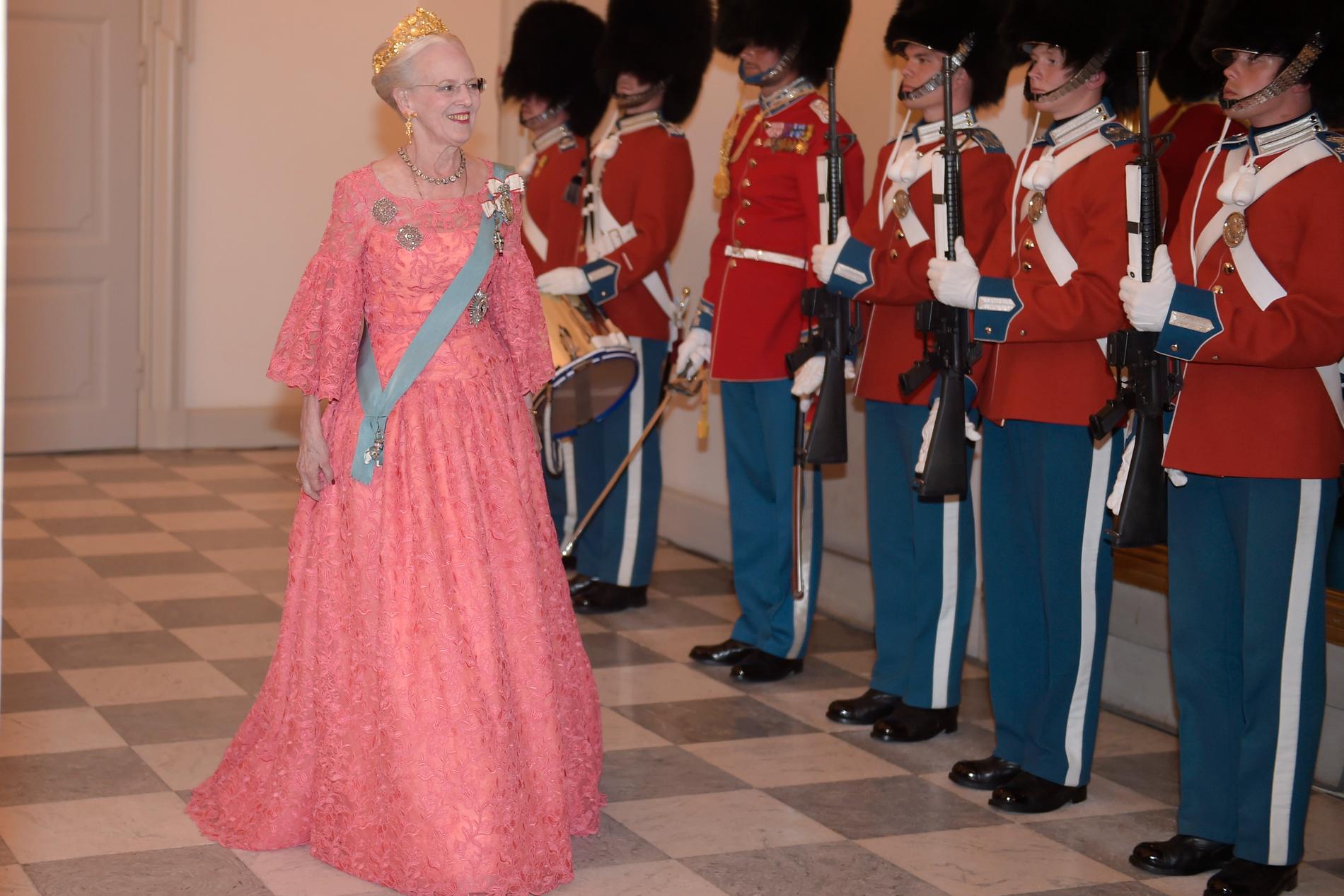 Drottning Margrethe var värdinna för kvällens galamiddag. 