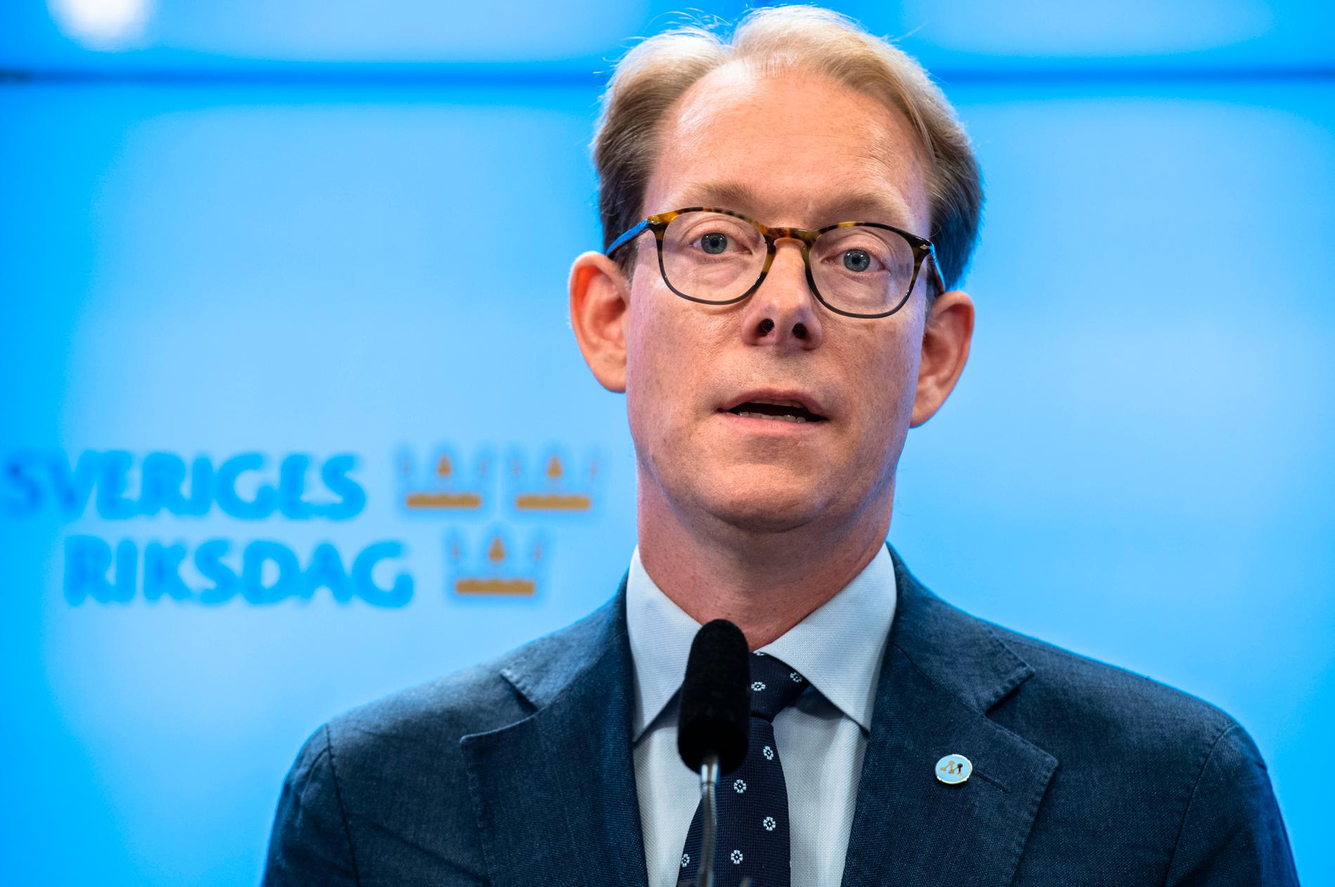 Moderaternas gruppledare Tobias Billström är kritisk till statsministerns uttalande.