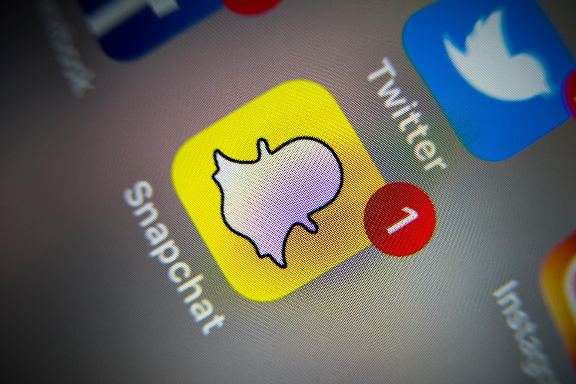 Meddelandeappen Snapchat är populär bland barn och unga. Arkivbild.