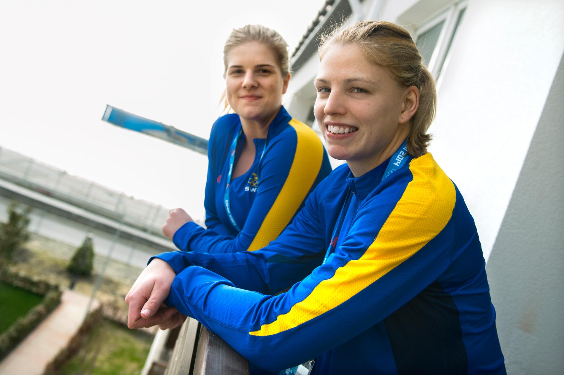 Emma Nordin och Sara Grahn under OS i Pyeongchang.
