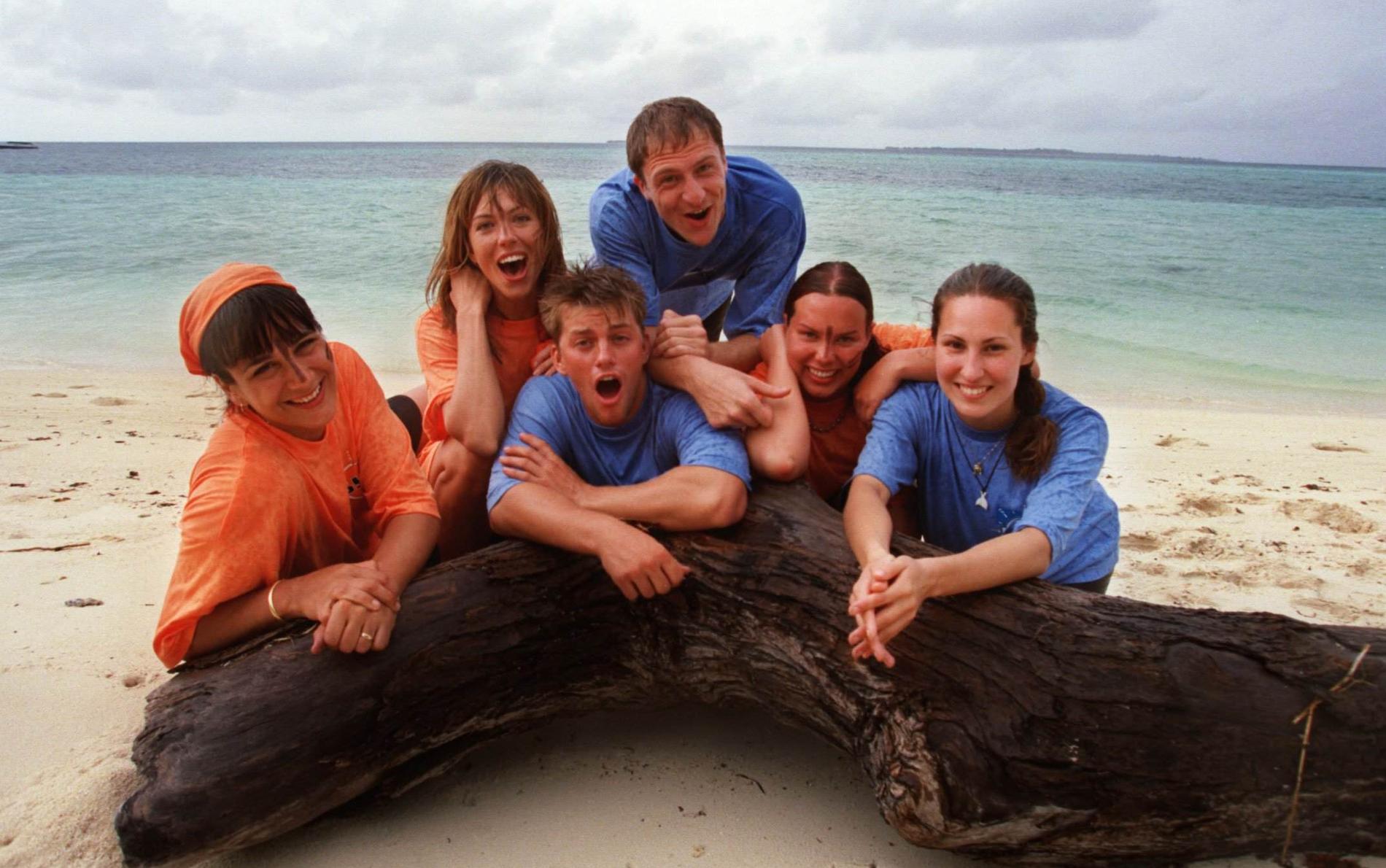 Alexandra Zazzi, Susanne Rittedal, Richard Börjesson, Pål Hollender, Mia Laaksonen och Elizabeth Anderzén i ”Expedition Robinson” 1998.