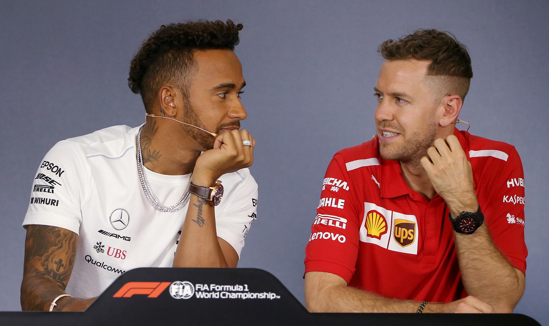 Lewis Hamilton och Sebastian Vettel.