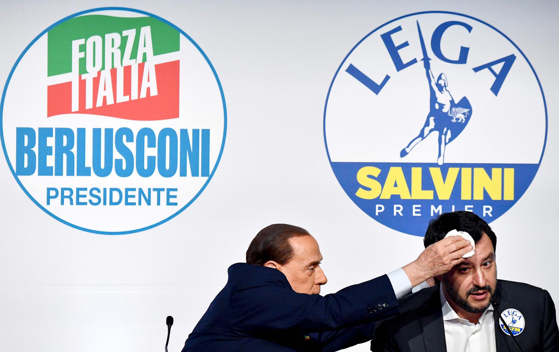 Silvio Berlusconi och Matteo Salvini