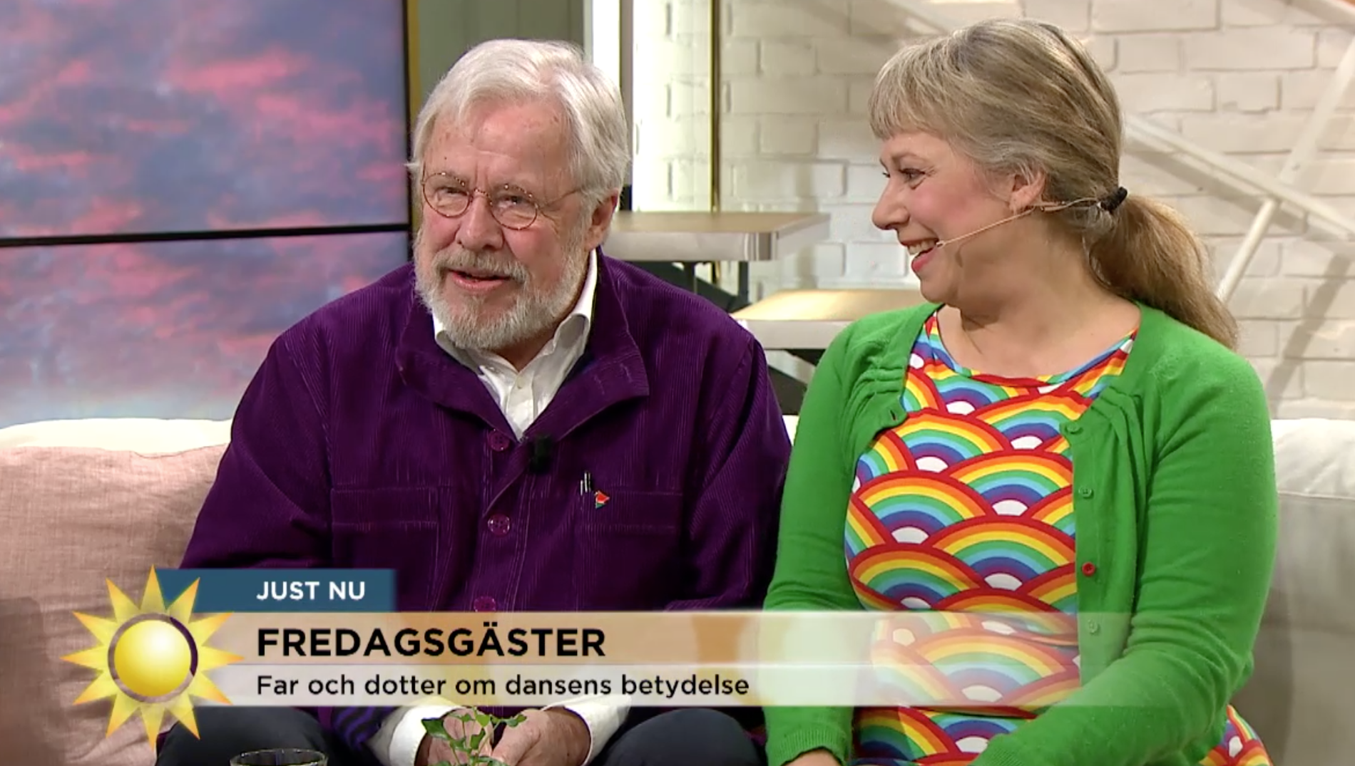 Sven och Stina Wollter i Nyhetsmorgon.